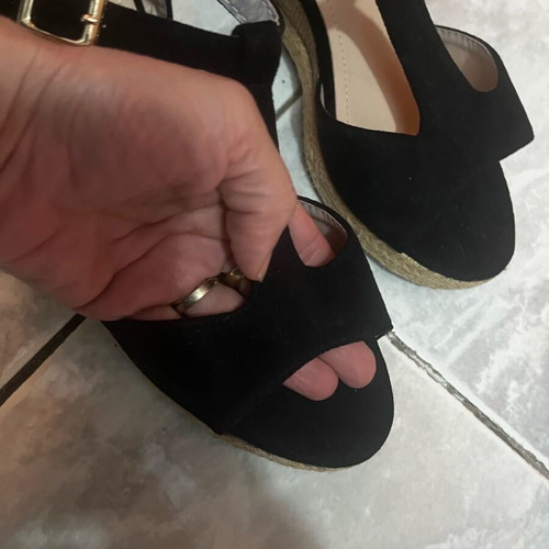Wedge platform sandals women new, castor, size 39, black