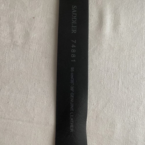 Leather belt Saddler with decorative crystal buckle like new, black