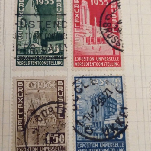 Belgium stamps 1934 Brussels exposition like new