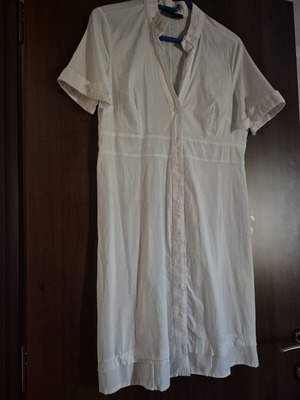 White dress with buttons like new, cotton with elastane, size L