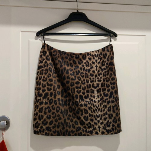 Leopard suit used, jacket and skirt size M