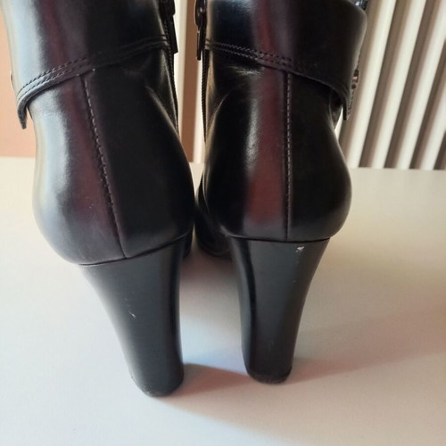 Tsakiris Mallas black ankle boots size 38, 10cm heel