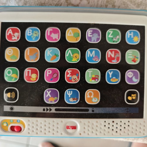 Fisher Price Baby Laptop-Tablet Laugh Learn like new, Greek 12+ months