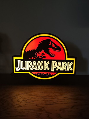 Lightbox Jurassic Park 3D print with USB cable 24x18x5 cm