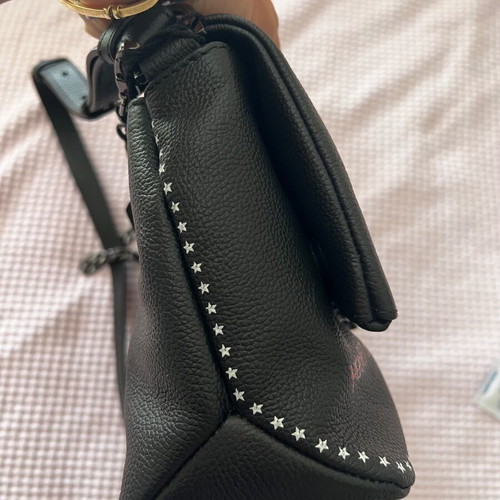 Zadig Voltaire Punk Grained Leather Shoulder Bag New With Tags