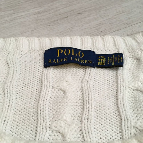 Polo Ralph Lauren cable-knit sweater unisex XXL, white cotton