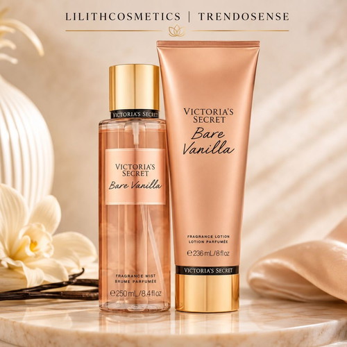 Victoria's Secret Bare Vanilla gift set with body spray and lotion new