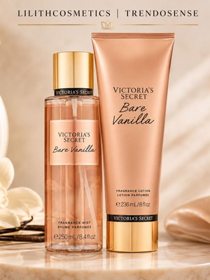 Victoria's Secret Bare Vanilla gift set with body spray and lotion new