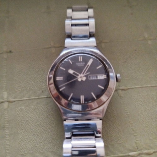 Swatch Irony wristwatch used with stainless steel bracelet