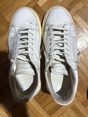 Ανδρικά παπούτσια Perlamoda sneakers μεταχειρισμένα, άσπρα, μέγεθος 44