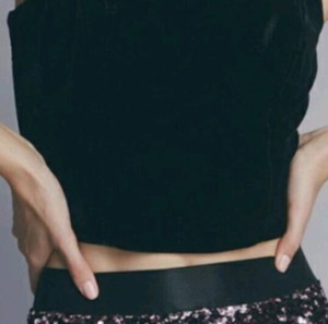 crop top βελούδο
