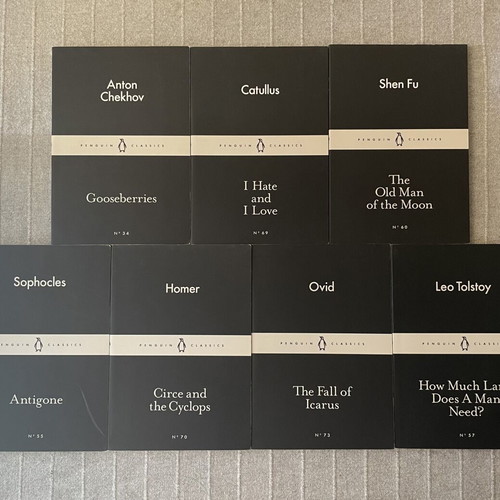 Penguin Little Black Classics set of seven books used, English
