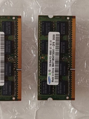 Samsung 2x 2GB DDR3 RAM 1066MHz laptop set like new
