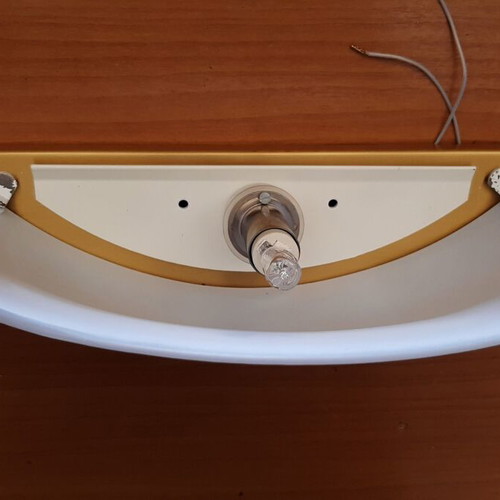 Wall lights from bronze and opaline like new, pair B+M Leuchten