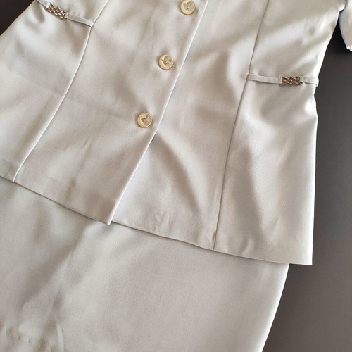 Light Blue Vintage Midi Skirt Suit 2-Piece Set used