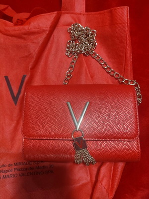 Valentino clutch new red crossbody with dust bag