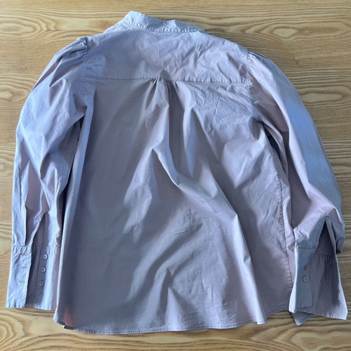 Massimo Dutti women's shirt with puff sleeves size L used, color faded