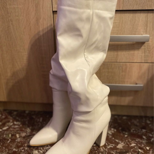 Shein white high-heeled pumps size 38