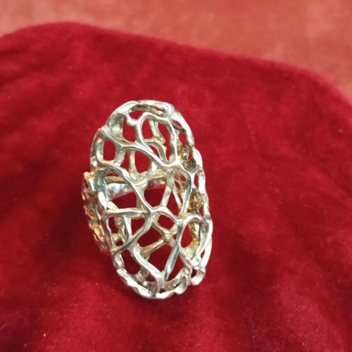 Lalaounis silver ring 925 vintage used, size 54
