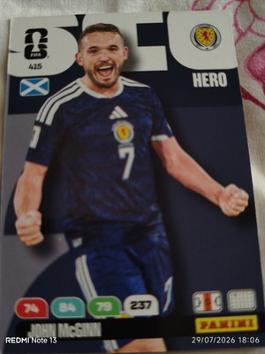 Panini Adrenalyn XL FIFA World Cup 2026 αυτοκόλλητο μεταχειρισμένο, 415