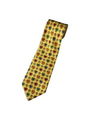 Gianni Versace Medusa silk tie used, multicolor, size 56''