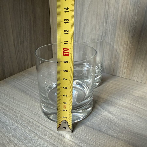 Whiskey glasses, set of 2, classic lowball with heavy base