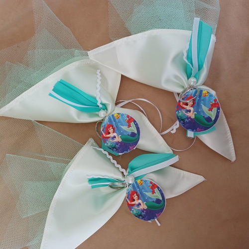 Satin pouches for wedding or baptism bomboniere, pack of 100