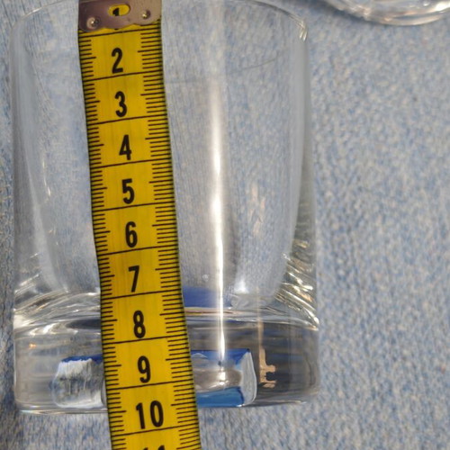 Glass whiskey glasses set of 6 new