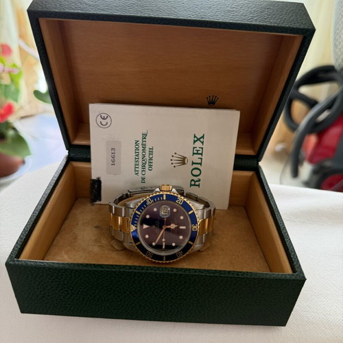 Rolex Submariner 16613 Two Tone Bluessy watch like new
