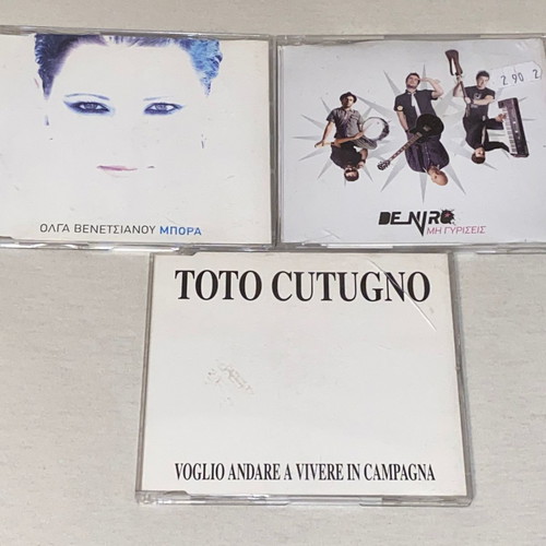 3 CD singles pack with Toto Cutugno, De Niro, Olga Venetsianou