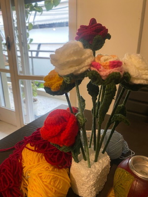 Crocheted flower bouquet new