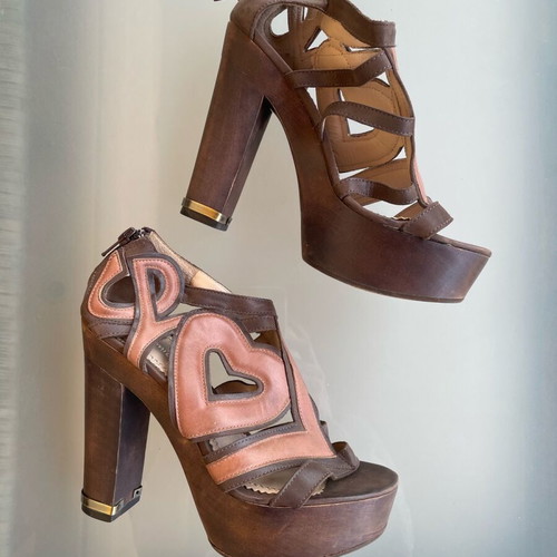 Jean-Michel Cazabat leather sandals like new, brown, size 37