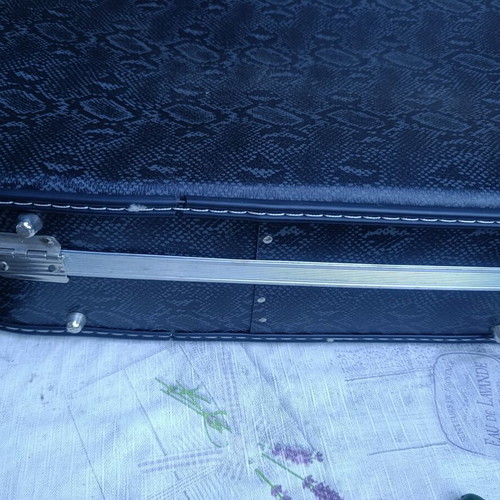 Suitcase like new, black and gray
