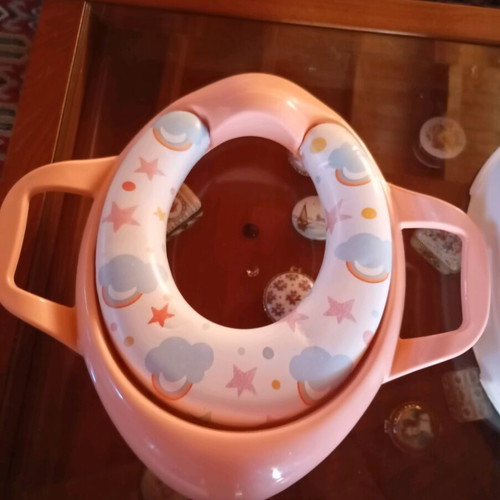 Child potty seat and pink potty like new