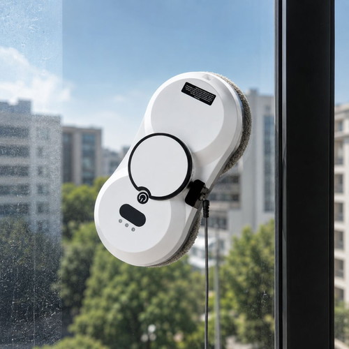 Window cleaning robot 2800 Pa with automatic spraying and remote control