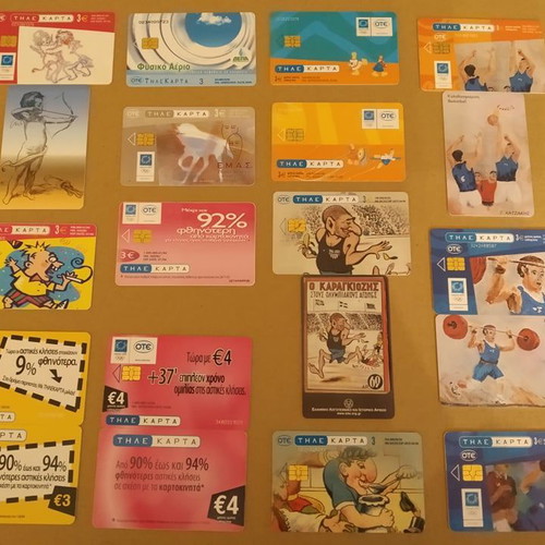 Collection of 220+ single phone cards used, over 10 years