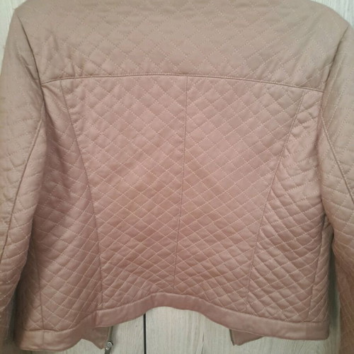 Short quilted jacket beige like new, size L