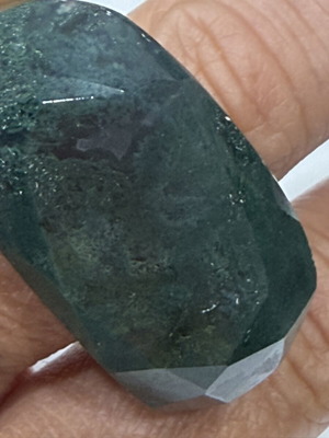 Moss Agate Ring new, handmade from natural solid stone