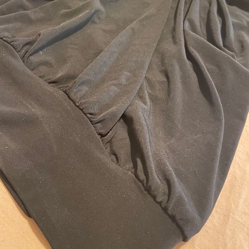 Black top blouse size S with sequins and gathers like new