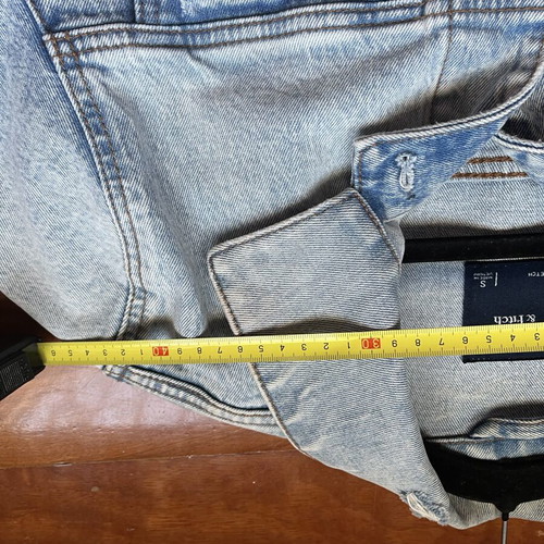 Abercrombie & Fitch Oversized Denim Jacket Light Blue Size S Like New