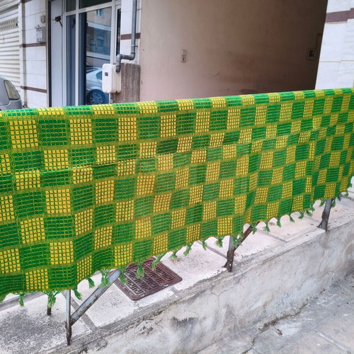Υφαντό πράσινο σαν καινούργιο 225x95