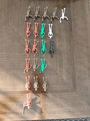 Vintage Frogmen Scuba Divers plastic figures set of 21 used
