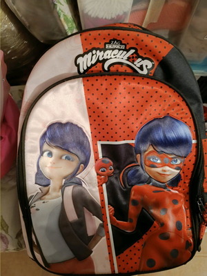 Gim Ladybug Marinette σχολική τσάντα τρόλεϊ δημοτικού σαν καινούργια, πολύχρωμη 27lt