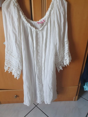 White airy dress Pink Woman size S