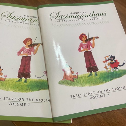 Violin learning books used for beginners volumes 1 and 2
