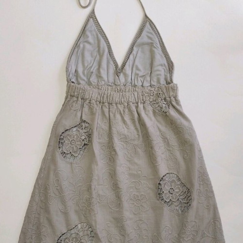 Dress Iso short backless gray, like new, size S, cotton