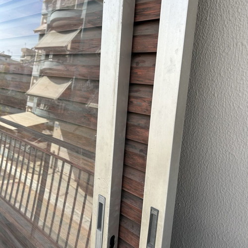 Aluminum Window Shutters used, single glass