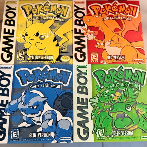Pokémon square coasters 3d printed, new, gameboy cartridges
