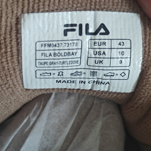 Fila Boldbay athletic shoes new, size 43, brown-white