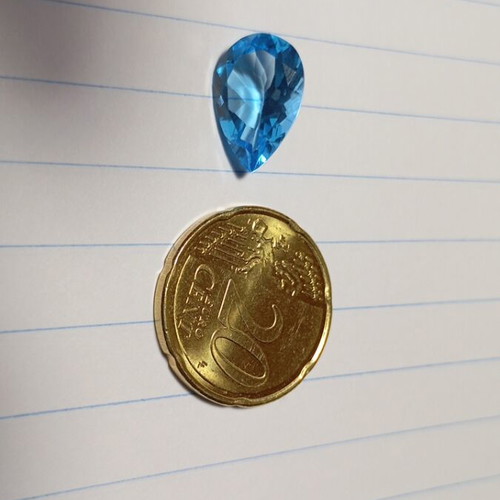 Blue topaz tear 6.10 carats
